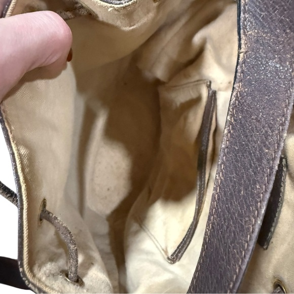 ❌sold❌Vintage Gucci GG Monogram Drawstring Bucket Bag | 1970s 1980s Italy - Picture 10 of 13